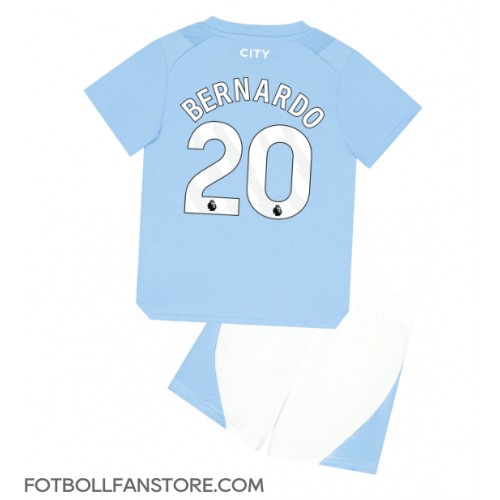 Manchester City Bernardo Silva #20 Barnkläder Hemma matchtröja till baby 2023-24 Kortärmad (+ Korta byxor) Billigt